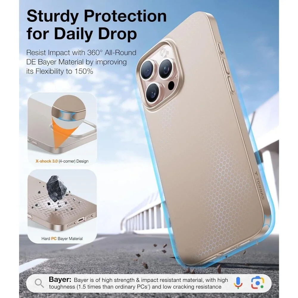 TORRAS Magnetic Slim Fit for iPhone 16 Pro Case 6.3
